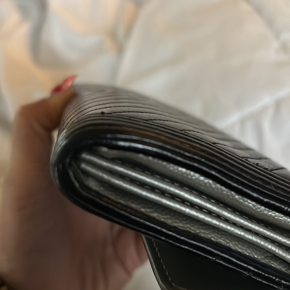 Authentic Chanel Quilted Chevron Boy Wallet Crossbody WOC - Picture 12 of 14